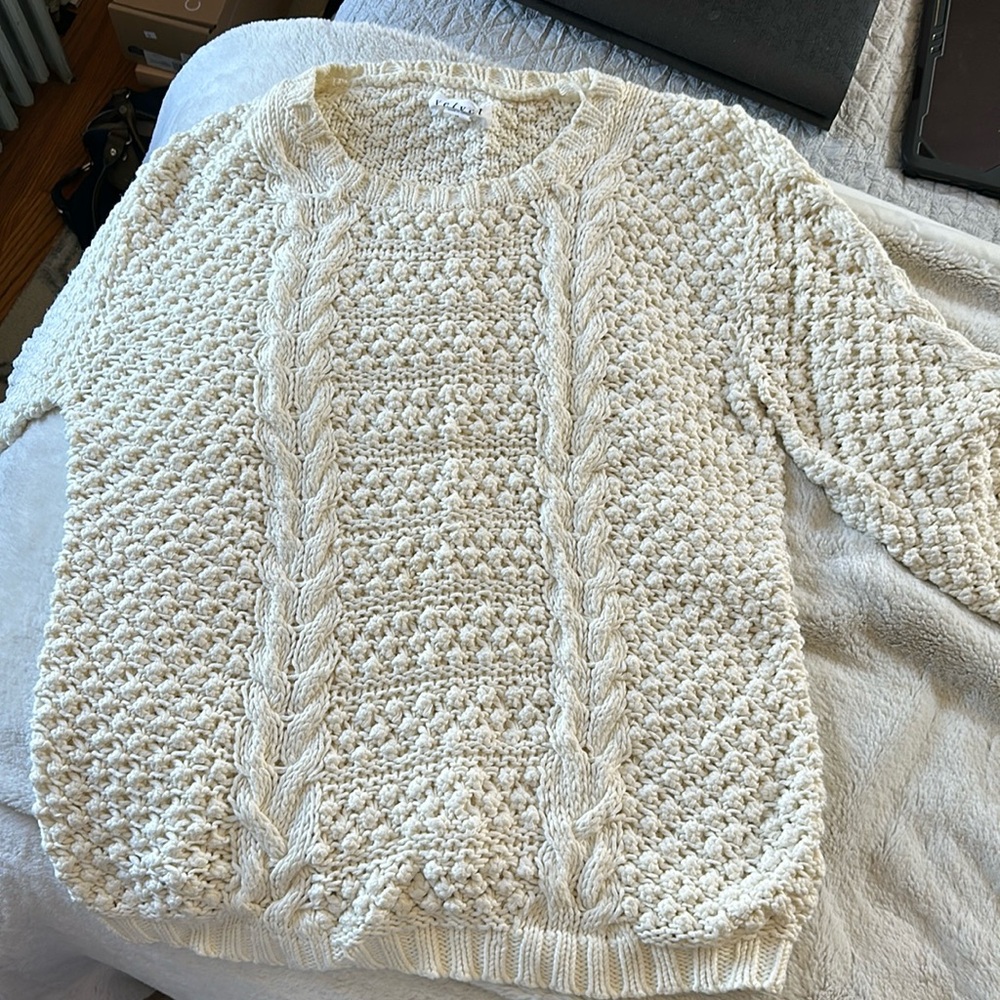 3/4 cable knit sweater by Velvet